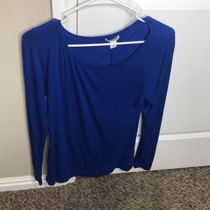 Royal blue long sleeve tunic/tee